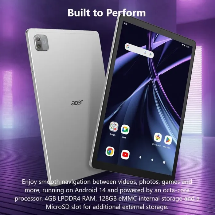 Acer Iconia Tab A11 A11-11-A921 Tablet | 11" 1920 x 1200 IPS 16:10 Touch Display | Allwinner A523 Octa-Core CPU | 4GB RAM | 128GB eMMC | WiFi-6 | 5MP & Rear 8MP Webcam | Android 14 - Image 5