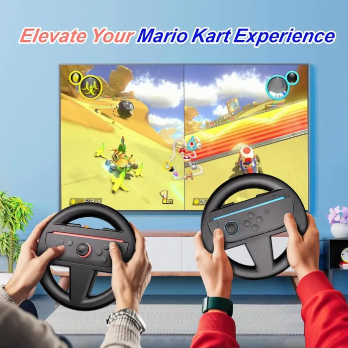 2025 Steering Wheels for Nintendo Switch 2, Racing Wheel for Mario Kart World & 8 Deluxe, Joycon 2 Accessories