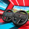 2025 Steering Wheels for Nintendo Switch 2, Racing Wheel for Mario Kart World & 8 Deluxe, Joycon 2 Accessories