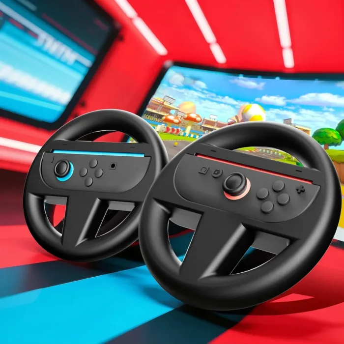 2025 Steering Wheels for Nintendo Switch 2, Racing Wheel for Mario Kart World & 8 Deluxe, Joycon 2 Accessories