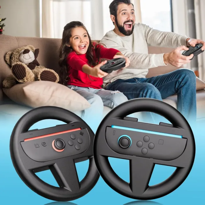 2025 Steering Wheels for Nintendo Switch 2, Racing Wheel for Mario Kart World & 8 Deluxe, Joycon 2 Accessories