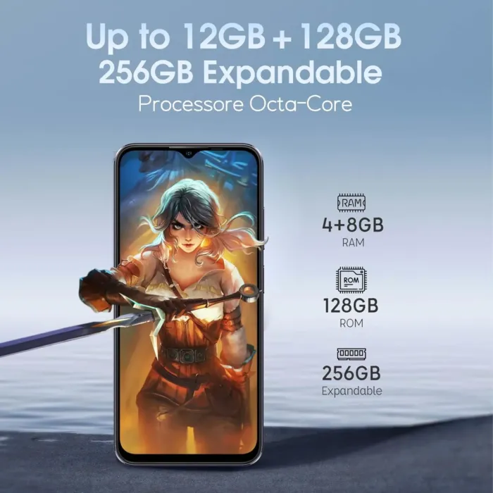 Ulefone Note 16 Pro (12GB+128GB) Unlocked Smartphone, Android 13 Cell Phone, 50MP Main Camera, 6.52” HD+ Waterdrop Screen, 8-Core Processor, 4400mAh, Dual 4G Unlocked Mobile Phone -Purple NFC Version - Image 7