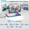 AWOW 10 inch Android 14 Tablet: 2025 8-Core CPU 8GB RAM 64GB ROM 1TB Expandable Widevine L1 Android Tablet 7000mAh Battery OTG IPS Face Recognition, Metal Body + Stand Case