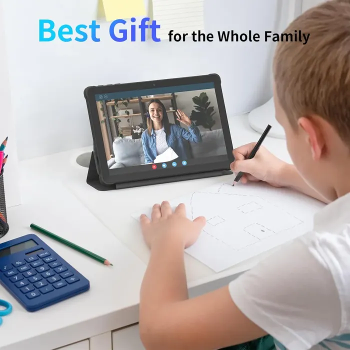 AWOW 10 inch Android 14 Tablet: 2025 8-Core CPU 8GB RAM 64GB ROM 1TB Expandable Widevine L1 Android Tablet 7000mAh Battery OTG IPS Face Recognition, Metal Body + Stand Case - Image 9