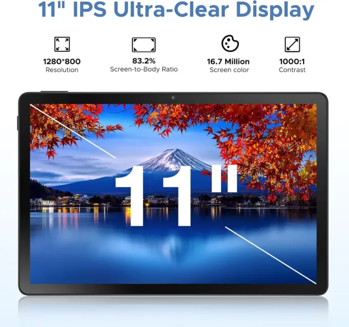 DOOGEE U11 Pro Android 15 Tablet, 11 inch Tablet,30GB+256GB/2TB TF Octa-Core,90Hz Display, 8580mAh, Netflix 1080P, Bluetooth 5.0+5G WiFi,Widevine L1,13MP+5MP, Face ID/OTG - Image 4