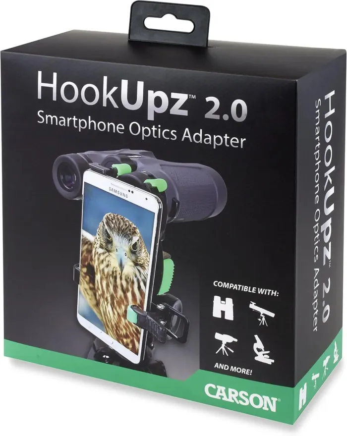 Carson HookUpz 2.0 Universal Smartphone Optics Digiscoping Adapter for Binoculars, Spotting Scopes, Telescopes, Microscopes, Monoculars and More (IS-200) - Image 9