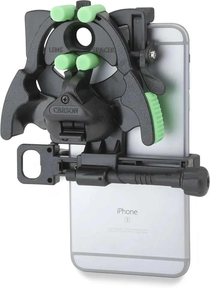 Carson HookUpz 2.0 Universal Smartphone Optics Digiscoping Adapter for Binoculars, Spotting Scopes, Telescopes, Microscopes, Monoculars and More (IS-200) - Image 10