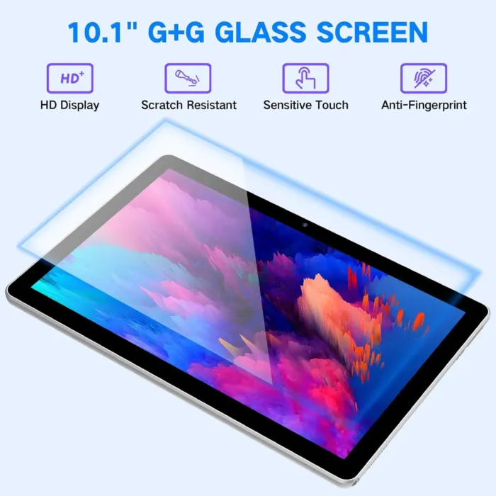 Android Tablet 10.1 inch, 2025 Cellular Tablets with SIM Card Slot, 4G LTE Tablet & Phone(Makes Calls), 64GB Storage (Expandable to 1TB),1280x800 IPS, Dual Cameras 8H Battery 5G Wifi with Case(Silver) - Image 5