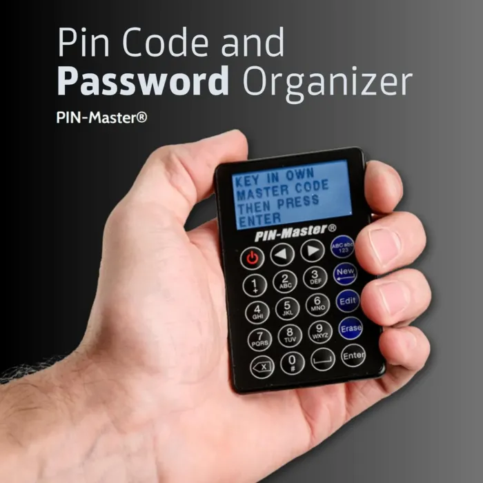 Password Keeper (150 Codes – 60 Characters Each) - Low Tech Electronic PIN Code & Password Organizer (Credit Card Size 3.370 in x 2.125 in) The Password Journal Device fits in Your Wallet - Image 4