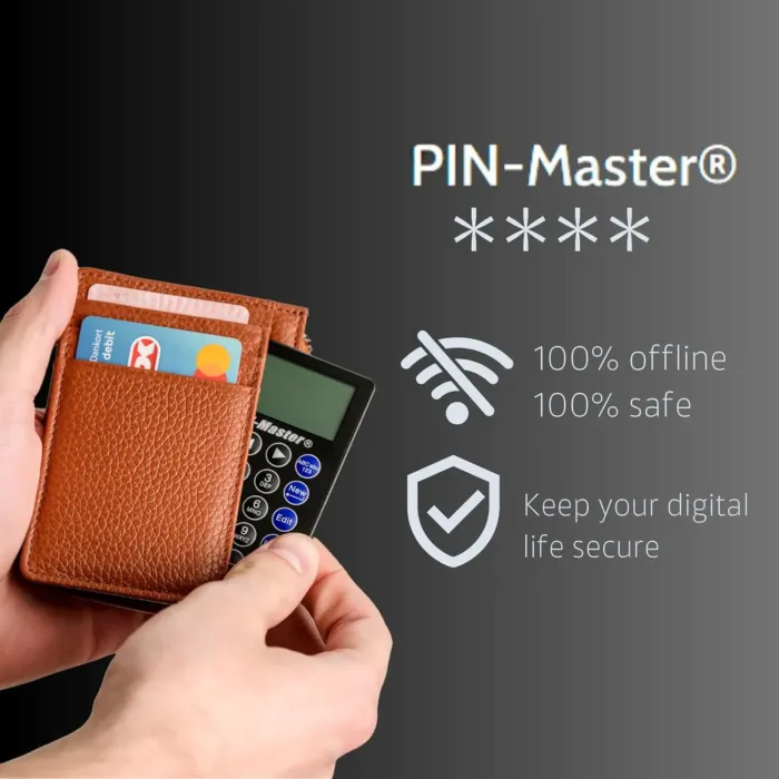 Password Keeper (150 Codes – 60 Characters Each) - Low Tech Electronic PIN Code & Password Organizer (Credit Card Size 3.370 in x 2.125 in) The Password Journal Device fits in Your Wallet - Image 8