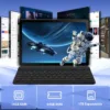 Android Tablet, 14GB RAM+64GB ROM (TF 1TB), 11 inch Android 14 Octa-Core, 6800mAh, Widevine L1, WiFi 6, 8 in 1 Tablet with Keyboard, Mouse, Protective Case, Stylus, Headset, Charger- Black