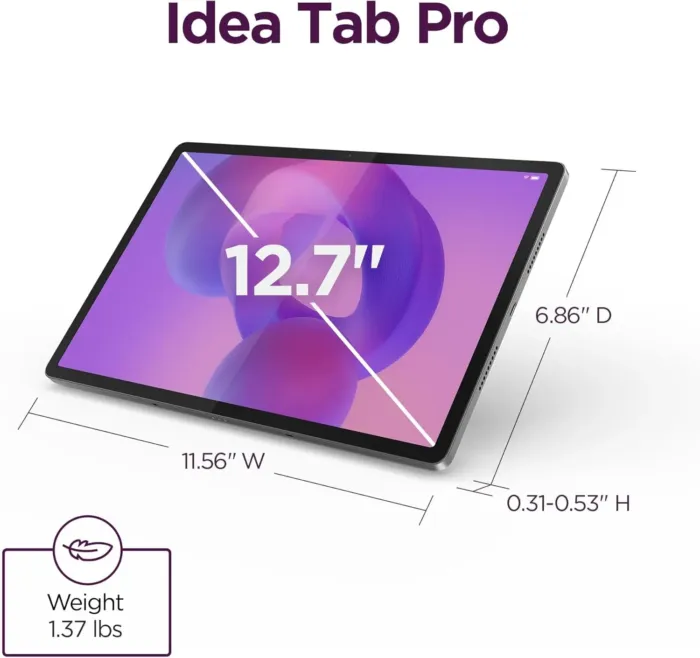 Lenovo Idea Tab Pro - Student Tablet - Google Gemini - 12.7” 3K LCD Display - 8 GB Memory - 128 GB Storage - MediaTek Dimensity 8300 - Includes Pen and Folio Case - Image 14