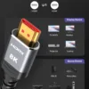 10K 8K HDMI 2.1 Cable 2-Pack 6.6FT, Highwings Certified 48Gbps Ultra High Speed Slim HDMI Cord,Support 4K@120Hz 8K@60Hz, HDCP 2.2&2.3, Dynamic HDR,eARC,DTS:X, Compatible with Roku TV/HDTV/PS5/Blu-ray