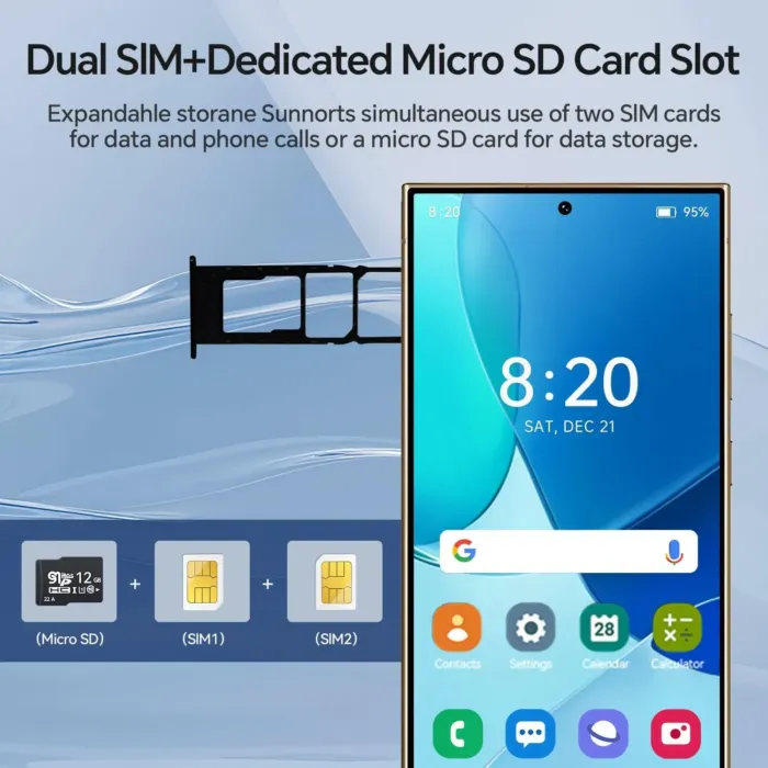 T25 Ultra Unlocked Phones, Built-in Pen,6.9" Full HD+OLED Screen,12+512GB, Snapdragon 888,6800mAh Battery, 48+108MP Camera, Android 14 Cell Phone, 5G Unlocked Smartphone,/Dual-SIM/5G/GPS (Black) - Image 4