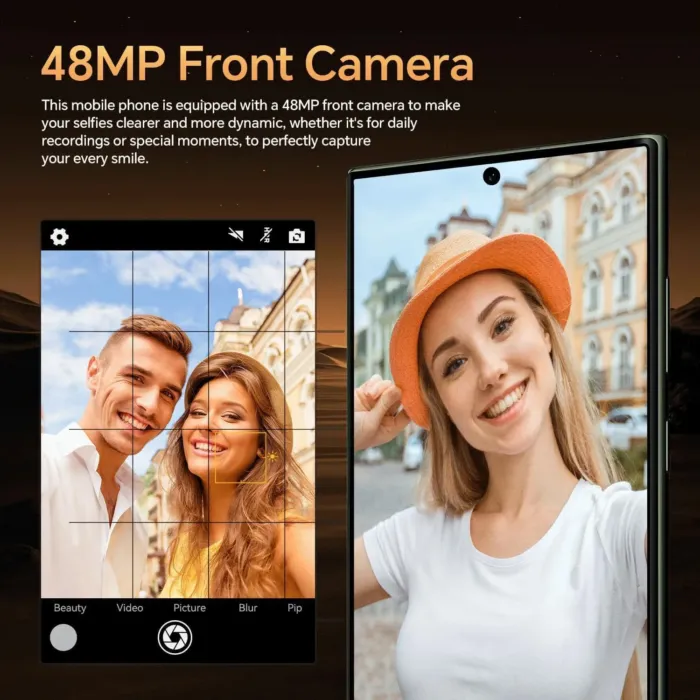 T25 Ultra Unlocked Phones, Built-in Pen,6.9" Full HD+OLED Screen,12+512GB, Snapdragon 888,6800mAh Battery, 48+108MP Camera, Android 14 Cell Phone, 5G Unlocked Smartphone,/Dual-SIM/5G/GPS (Black) - Image 7