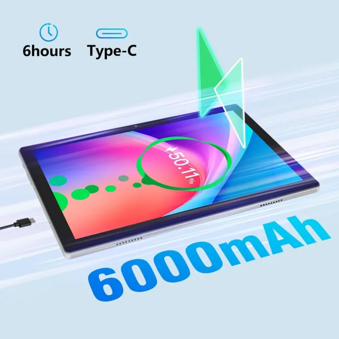 Tablet, Android 14 Tablet with 12GB (4+8) RAM 64GB ROM, Octa-Core Processor Tablets with Keyboard, Mouse, 10.1 Inch 1280 * 800 IPS Touch Screen, Dual Camera, WiFi 6, BT 5.4, 6000mAh Battery