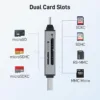 acer SD Card Reader USB C, Dual Slots USB 3.0 Type C to Micro SD Card Adapter, Memory Card Reader for MicroSD, SDHC, SDXC, Compatible with Laptop, PC, iPhone16/15, MacBook Pro/Air, iPad Pro, Android
