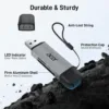 acer SD Card Reader USB C, Dual Slots USB 3.0 Type C to Micro SD Card Adapter, Memory Card Reader for MicroSD, SDHC, SDXC, Compatible with Laptop, PC, iPhone16/15, MacBook Pro/Air, iPad Pro, Android