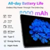 Android Tablet, 11 inch Android 15 Tablet 2025, Octa-Core, 12GB RAM 128GB Storage 1TB Expandable, 13MP Dual Cameras 5MP Front, 8000mAh, GPS, Dual Speakers, Face Unlock, WiFi 5 BT5.0 - Gray