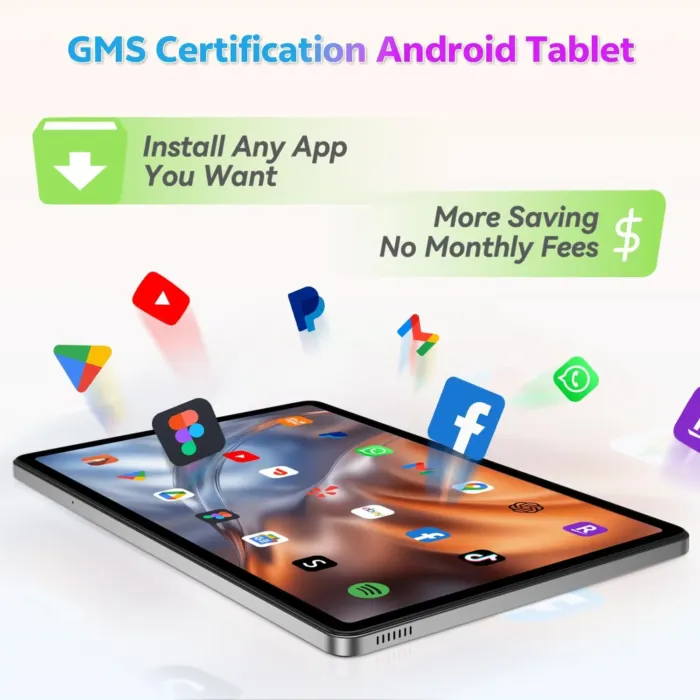 Android Tablet, 11 inch Android 15 Tablet 2025, Octa-Core, 12GB RAM 128GB Storage 1TB Expandable, 13MP Dual Cameras 5MP Front, 8000mAh, GPS, Dual Speakers, Face Unlock, WiFi 5 BT5.0 - Gray - Image 7