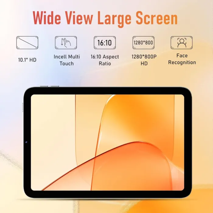 Android Tablet,10 inch Tablets 2025,8GB (4+4) RAM 128GB Storage (Expandable),Octa-Core Processor,HD Display,Dual Cameras,6000mAh Battery,GPS, Wi-Fi 5,Bluetooth 5.0,Incell Screen,Metal Shell - Image 6