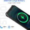 Blackview Phone BV4800, Android 13 4GB+32GB 2TB Expand Rugged Smartphone, 6.56" Incell Screen 5180mAh Rugged Phone, 4G T-Mobile Dual SIM Rugged Smartphone Unlocked, IP69K, 3 Card Slots/Face ID-Black
