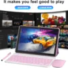 Android 15 Tablet, 10 Inch 18GB RAM+128GB ROM/ 2TB Expandable Tablet PC, Quad-core 2.0GHz Processor, 1280*800 10" HD Touch Screen, 2.4G/5G WiFi 6 BT 5.0, 2 in 1 Tablets with Keyboard Case Mouse Stylus