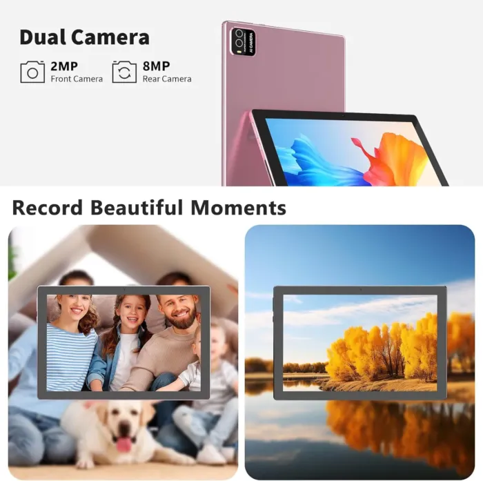 Android 15 Tablet, 10 Inch 18GB RAM+128GB ROM/ 2TB Expandable Tablet PC, Quad-core 2.0GHz Processor, 1280*800 10" HD Touch Screen, 2.4G/5G WiFi 6 BT 5.0, 2 in 1 Tablets with Keyboard Case Mouse Stylus - Image 6
