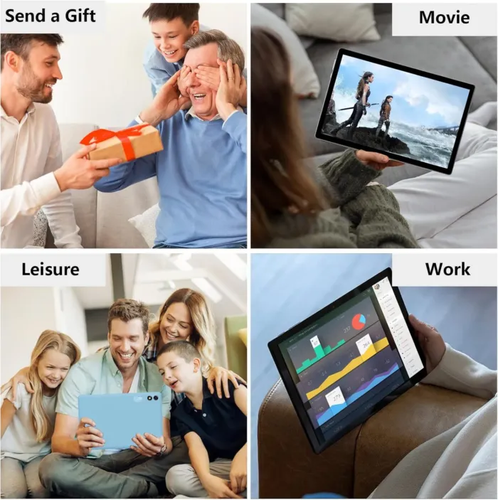 Android 14 Tablet 10.1 inch Tablet 2024 Latest Tablets with Keyboard Mouse 10GB+64GB 1TB Expand 6000mAh Octa-Core Processor Dual Camera WiFi 1280x800 IPS 18W Fast Charging - Image 8