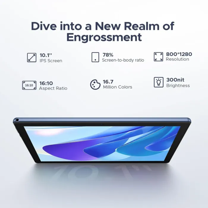 DOOGEE U10 10 inch Tablet with Keyboard, Android 15 Tablet 16GB+128GB/2TB Expand, 2.0GHz Quad Core Gaming Tablets,5060mAh,1280x800 IPS HD Touchscreen,WiFi 6,Dual Camera,BT5.0,Widevine L1,Purple - Image 5