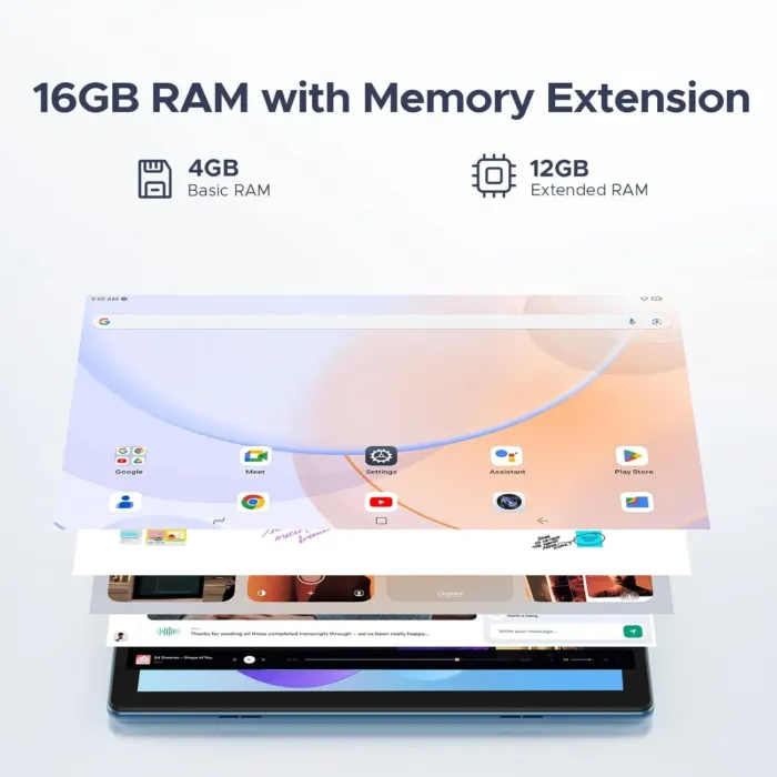 DOOGEE U10 10 inch Tablet with Keyboard, Android 15 Tablet 16GB+128GB/2TB Expand, 2.0GHz Quad Core Gaming Tablets,5060mAh,1280x800 IPS HD Touchscreen,WiFi 6,Dual Camera,BT5.0,Widevine L1,Purple - Image 7