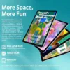 2025 Android 14 Tablet 10 inch Octa-Core Tablets with 22GB RAM+128GB ROM(Expand to 1TB),8000mAh Large Battery,1280x800 IPS HD Touch Screen,Support Widevine L1,Keyboard & Mouse Included-Metal Blue