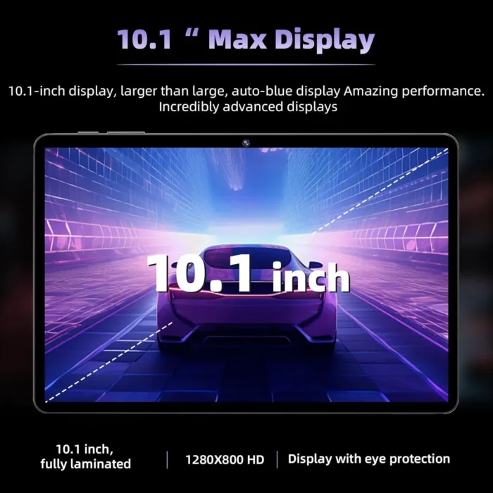 Android 14 Tablet 10.1 Inch, Octa-core, 10GB RAM 64GB ROM, 1TB Expansion, 800x1280 IPS HD Touchscreen, 6000mAh, 5MP + 8MP Dual Camera, 5G/2.4G WiFi, Bluetooth 5.0, GPS (Gray)