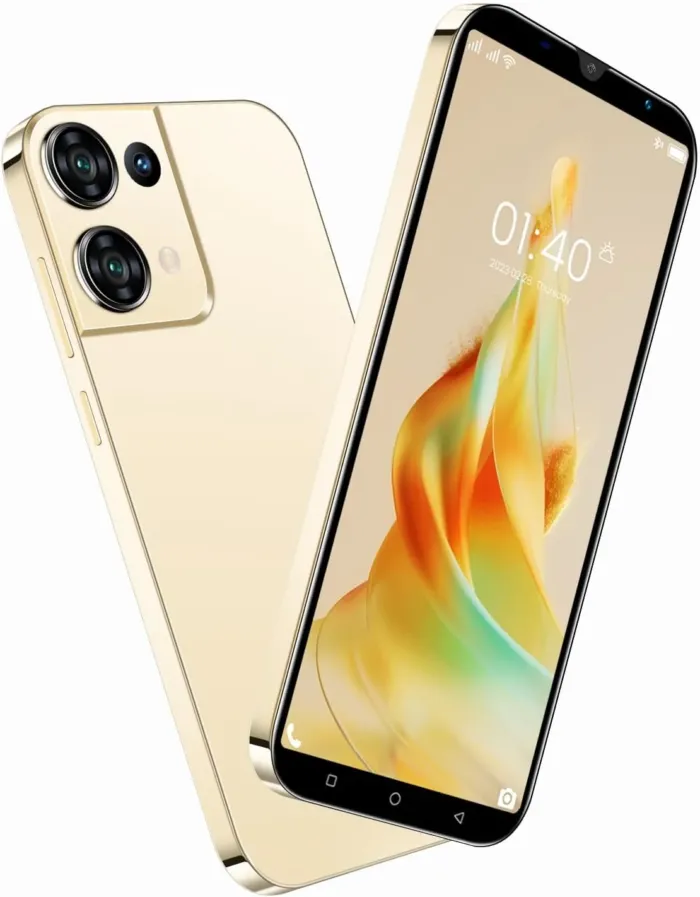 Cheap Mobile Phones, 5.0" IPS Display, Android 9.0, Dual SIM Dual Camera, Quad Core, 16GB ROM【Expandable up to 128GB】, Support WiFi/Bluetooth/FM, Face Unlocked Phones (Reno9pro-Gold) - Image 3