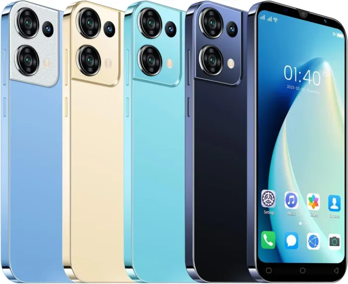 Cheap Mobile Phones, 5.0" IPS Display, Android 9.0, Dual SIM Dual Camera, Quad Core, 16GB ROM【Expandable up to 128GB】, Support WiFi/Bluetooth/FM, Face Unlocked Phones (Reno9pro-Gold) - Image 4