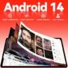 Android 14 Tablet 10.1 inch Tablets,20GB RAM 128GB ROM 1TB Expand,Octa-Core Processor,Dual Camera,WiFi 6,Bluetooth 5.0,6000mAh Long Battery Life with Keyboard/Mouse-Red