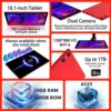 Android 14 Tablet 10.1 inch Tablets,20GB RAM 128GB ROM 1TB Expand,Octa-Core Processor,Dual Camera,WiFi 6,Bluetooth 5.0,6000mAh Long Battery Life with Keyboard/Mouse-Red