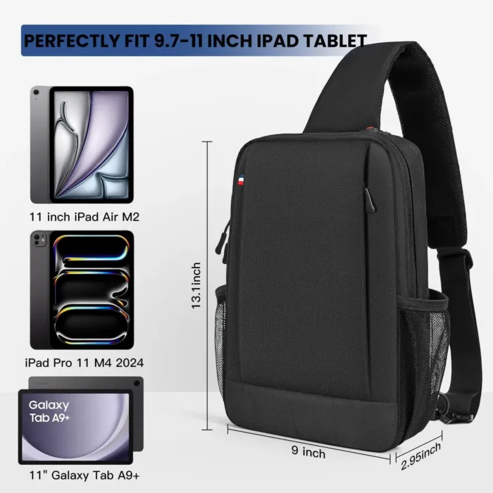 11 Inch iPad Pro Carrying Sleeve Bag for iPad Air M2 & iPad Pro M4, 11 inch iPad A16, Galaxy Tab A9+, Amazon Fire Max 11, Travel Shoulder Case Bag, Fit Magic Keyboard - Image 3