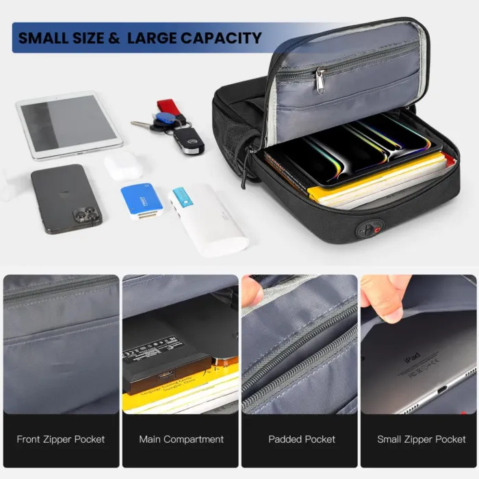 11 Inch iPad Pro Carrying Sleeve Bag for iPad Air M2 & iPad Pro M4, 11 inch iPad A16, Galaxy Tab A9+, Amazon Fire Max 11, Travel Shoulder Case Bag, Fit Magic Keyboard - Image 5