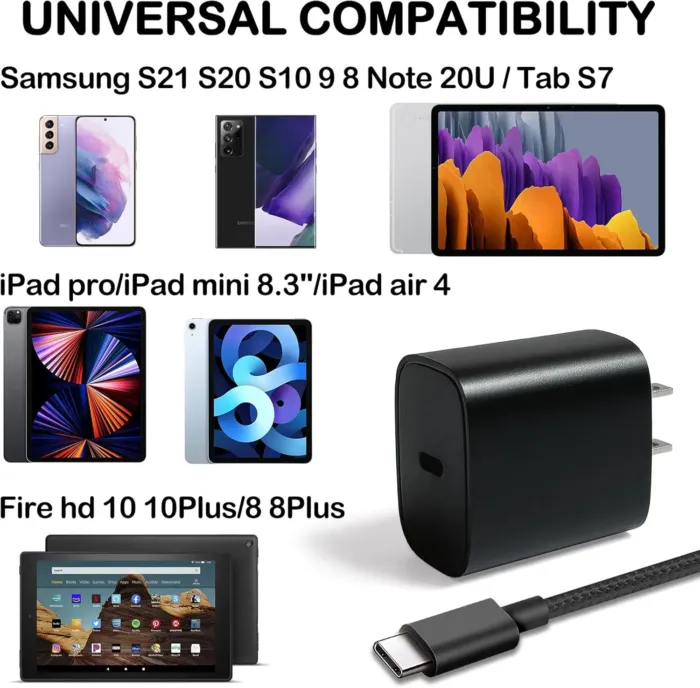15W Fast Charger for Kindle Fire Tablet (9-13th) with 6.6Ft Type-C Cable for fire HD 8 10 11 Max(Plus/Kids/Kids Pro) All-New Kindle/Kids/Paperwhite/Scribe E-Reader(11th) - Image 8