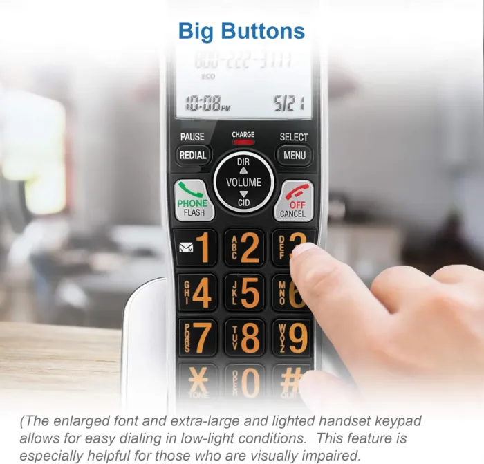 AT&T BL102-2 DECT 6.0 2-Handset Cordless Phone for Home with Answering Machine, Call Blocking, Caller ID Announcer, Audio Assist, Intercom, and Unsurpassed Range, Silver/Black - Image 6