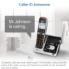 AT&T BL102-2 DECT 6.0 2-Handset Cordless Phone for Home with Answering Machine, Call Blocking, Caller ID Announcer, Audio Assist, Intercom, and Unsurpassed Range, Silver/Black