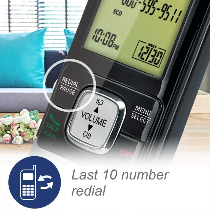 VTech CS6719-2 2-Handset Cordless Phone with Caller ID/Call Waiting, Handset Intercom & Backlit Display/Keypad, Silver - Image 7