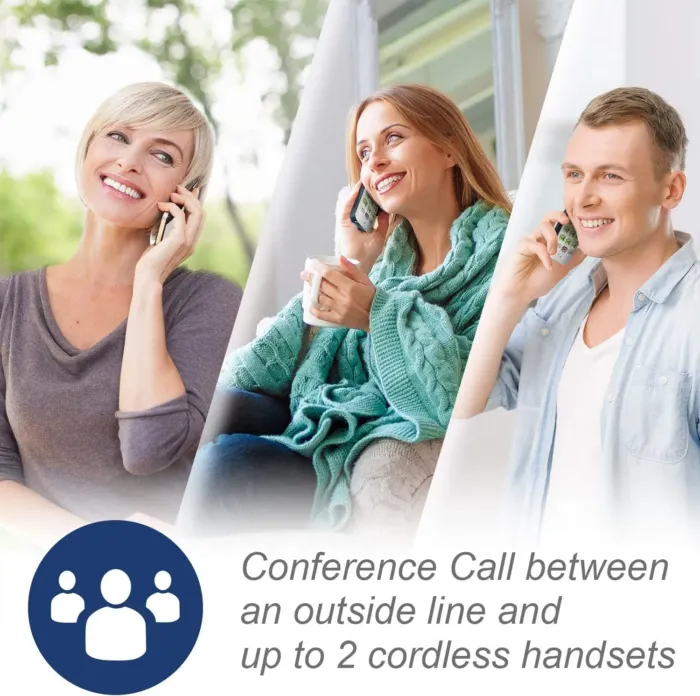 VTech CS6719-2 2-Handset Cordless Phone with Caller ID/Call Waiting, Handset Intercom & Backlit Display/Keypad, Silver - Image 9
