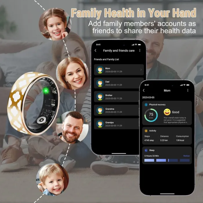 Smart Rings Fitness Monitor Sleep Teacker for Women Men - Image 5
