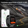 AMAZTIM GPS Smart Watch for Men, 6 Satellite Positioning, Compass, Stainless Steel Body, 50M Waterproof, 480mAh Extra-Large Battery, Answer/Make Call, 1.96" AMOLED Screen, Compatible for Android iOS