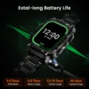 AMAZTIM GPS Smart Watch for Men, 6 Satellite Positioning, Compass, Stainless Steel Body, 50M Waterproof, 480mAh Extra-Large Battery, Answer/Make Call, 1.96" AMOLED Screen, Compatible for Android iOS