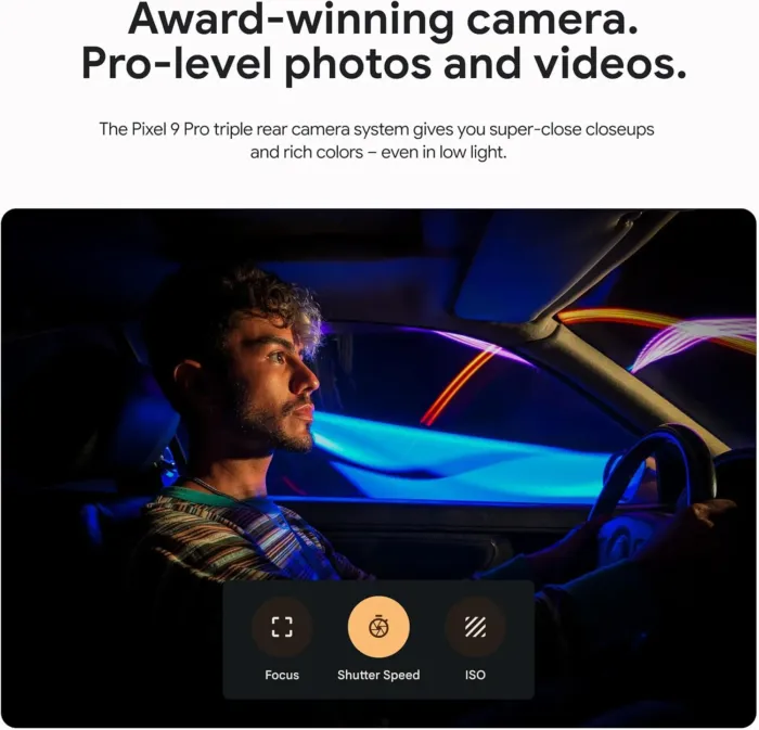 Google Pixel 9 Pro XL - Unlocked Android Smartphone with Gemini, Triple Rear Camera System, 24-Hour Battery, and 6.8" Super Actua Display - Hazel - 128 GB - Image 4