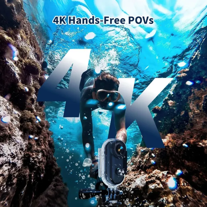 4K Mini Body Camera, Wearable Action Body Cam, Sports Action Camera，Thumb Size Hands-Free Recording Body Worn Camera, Premium Portable Camcorder Mount Anywhere for Work, Travel,Fishing, Pet Walking - Image 4