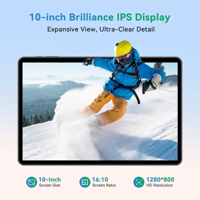 Android Tablet 10 Inch, 2025 Android 15 Tablet for Kids Adults, Octa-Core, 12GB RAM 128GB Storage 1TB Expandable, Dual Cameras 8MP 2MP, Split Screen, 6000mAh GPS Dual Speakers Face Unlock WiFi- Gray - Image 5
